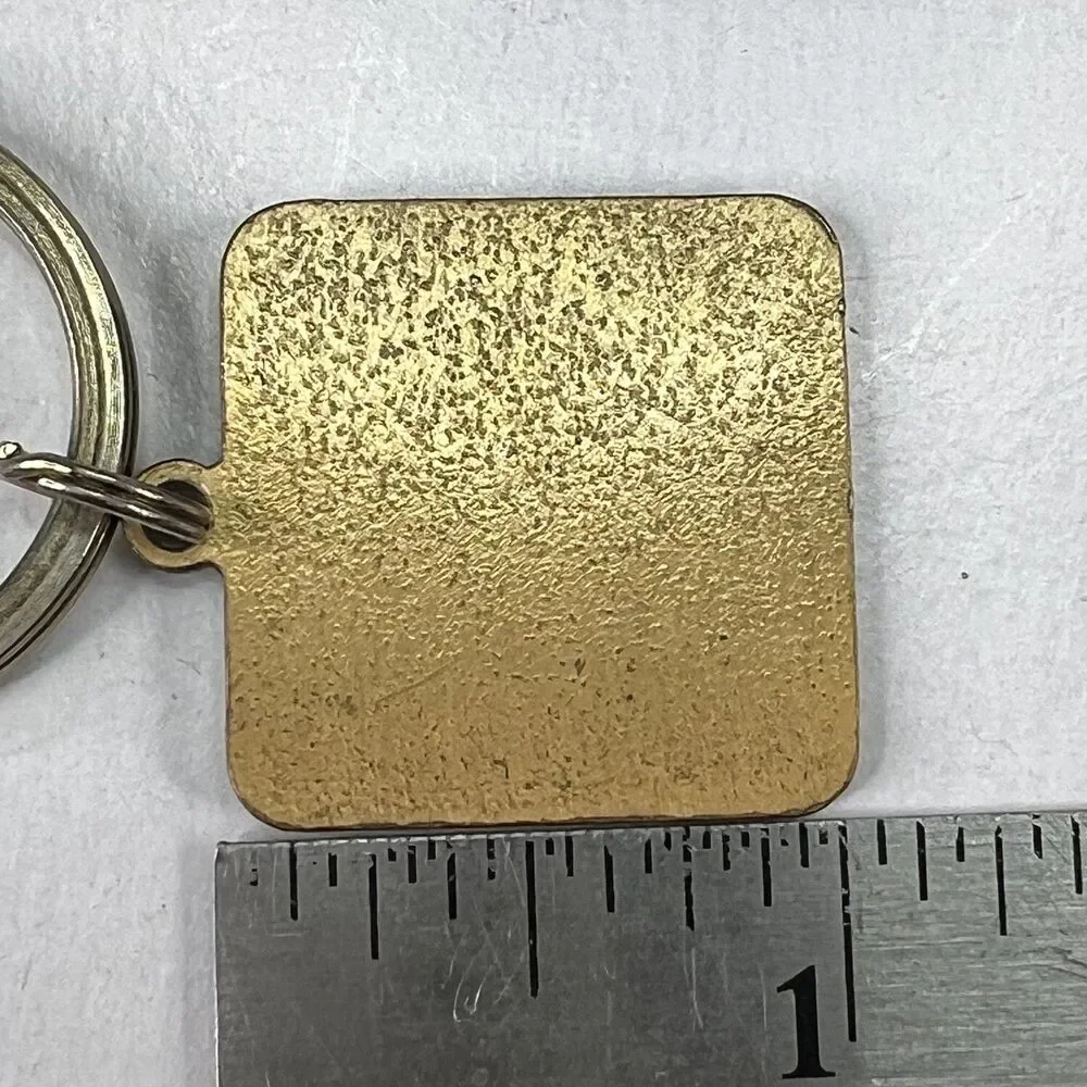 Delco Electronics Vintage Square Keychain Keyring 1